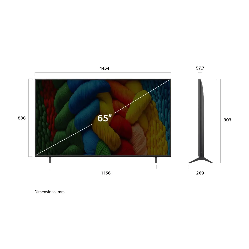 LG 65" NANO80A AI LED 4K UHD Smart TV (2025 Model)
