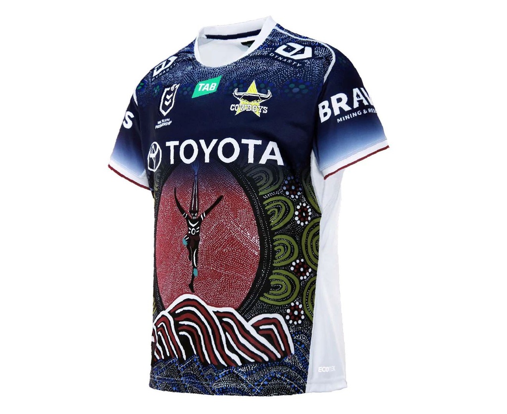 NORTH QUEENSLAND COWBOYS NRL 2023 DYNASTY INDIGENOUS JERSEY SIZES S-3XL