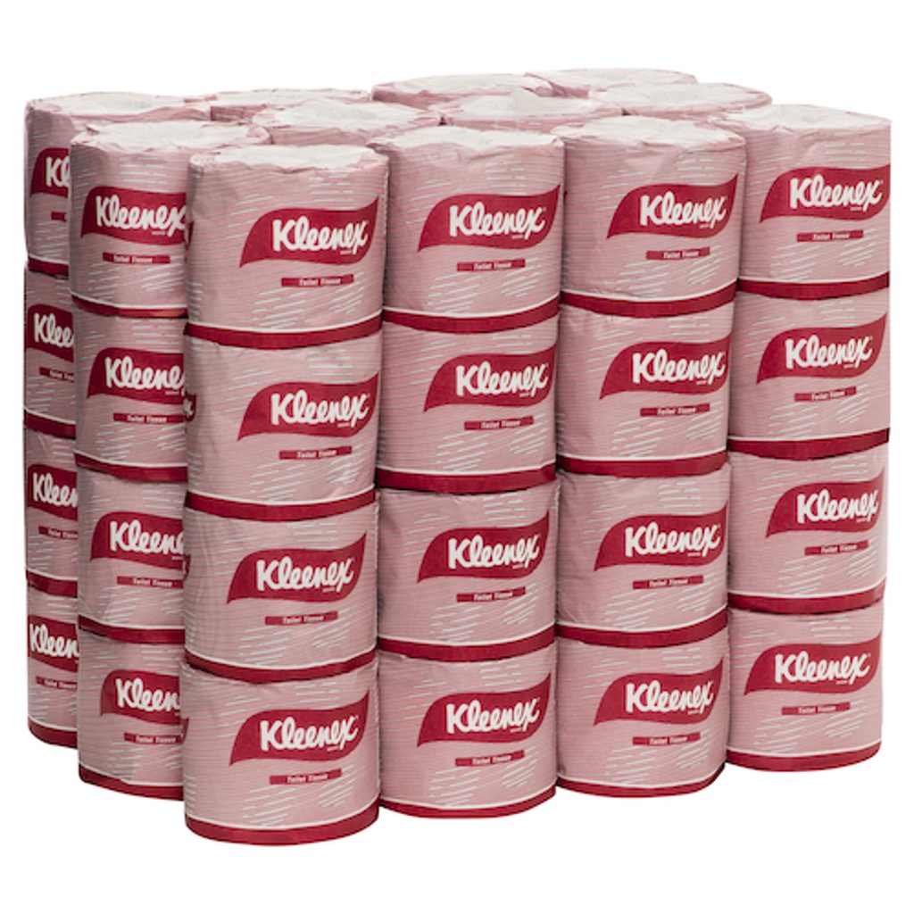 KLEENEX TOILET TISSUE, 2 PLY TOILET PAPER, 48 TOILET ROLLS / CASE 400 SHEETS / ROLL (19,200 SHTS)