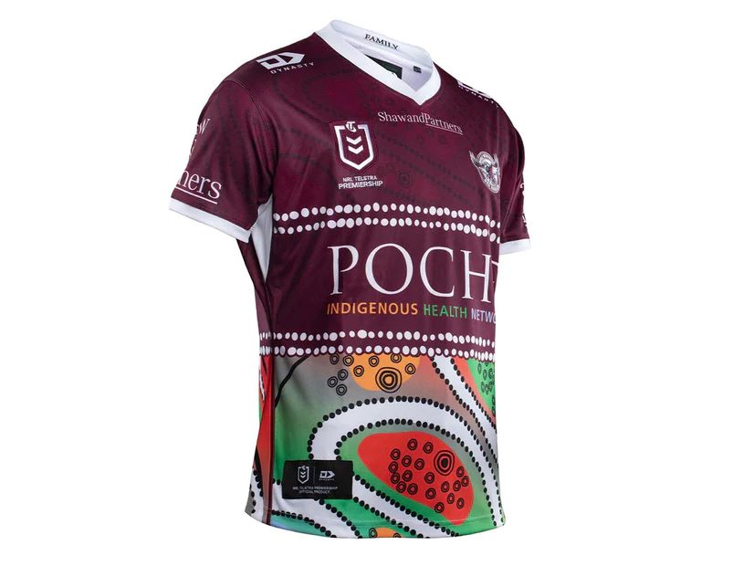 MANLY SEA EAGLES NRL 2022 DYNASTY INDIGENOUS JERSEY SIZES S-5XL