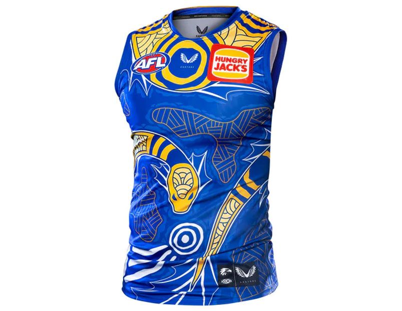 WEST COAST EAGLES AFL 2022 CASTORE INDIGENOUS DREAMTIME GUERNSEY SIZE S-5XL