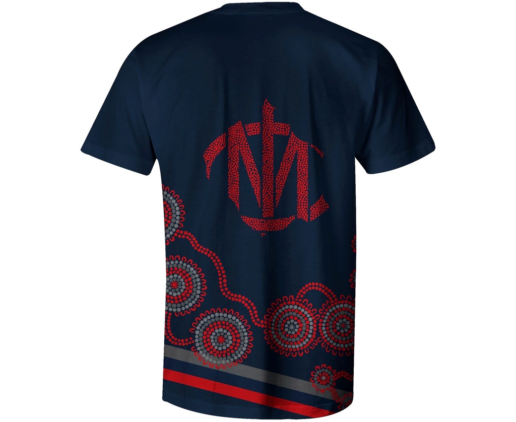 MELBOURNE DEMONS AFL FOOTY MENS ADULTS INDIGENOUS TEE