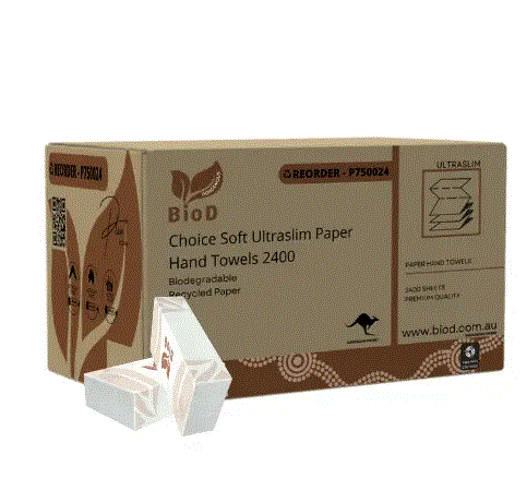 Biod - Choice Soft Ultraslim Paper Hand Towel 150x16 240l X 230w - 2400