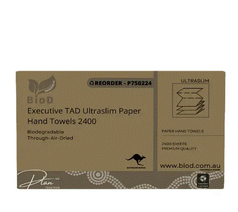 Biod - Executive Ultraslim Paper Hand Towel 150x16 240l X 230w Tad 2400