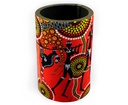 STUBBY COOLER X2 ABORIGINAL DESIGN - HUNTERS &amp; GATHERERS LAND DESIGN - COLIN JONES