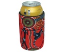 STUBBY COOLER X2 ABORIGINAL DESIGN - HUNTERS &amp; GATHERERS LAND DESIGN - COLIN JONES