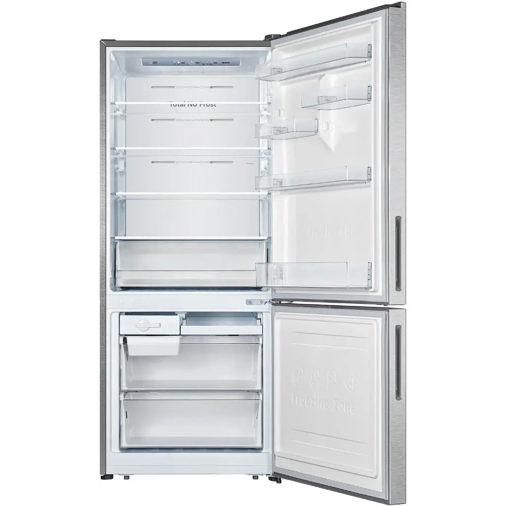 Hisense 417 L PureFlat Bottom Mount Refrigerator  (Silver)