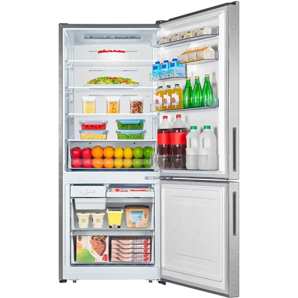 Hisense 417 L PureFlat Bottom Mount Refrigerator  (Silver)