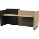 Rapidline Sempre Reception Counter (Natural Oak & Black)