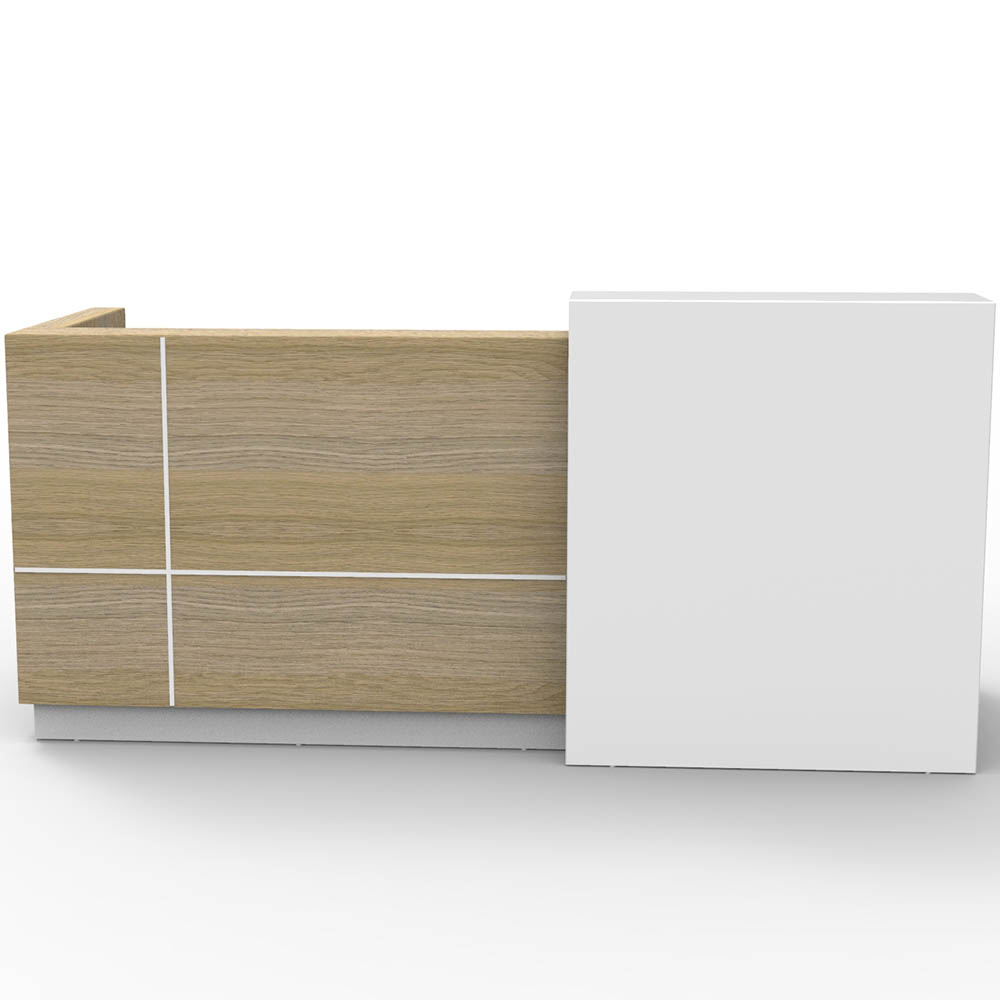 Rapidline Sempre Reception Counter (Natural Oak & Black)