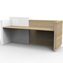 Rapidline Sempre Reception Counter (Natural Oak & Black)
