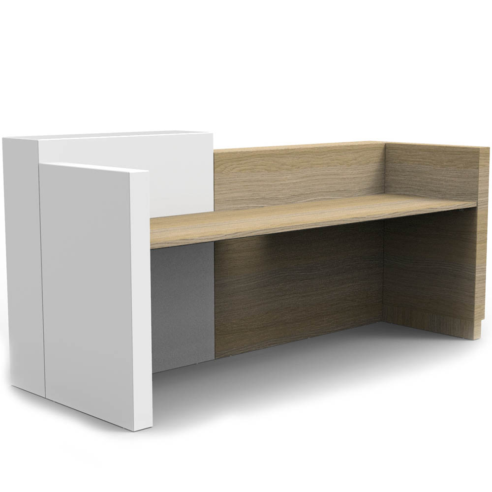Rapidline Sempre Reception Counter (Natural Oak & Black)