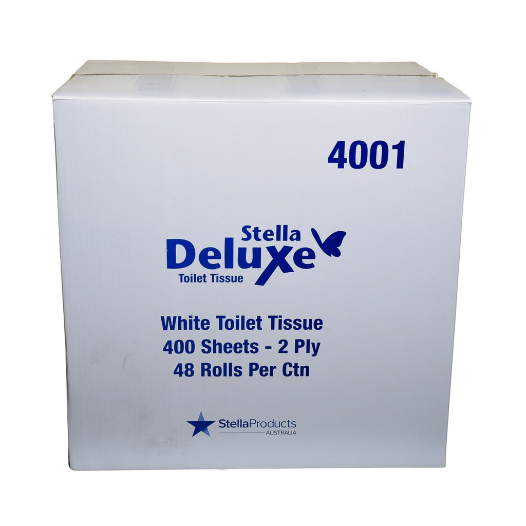 STELLA DELUXE 2PLY 400SHT TOILET TISSUE - 48 ROLLS/CTN