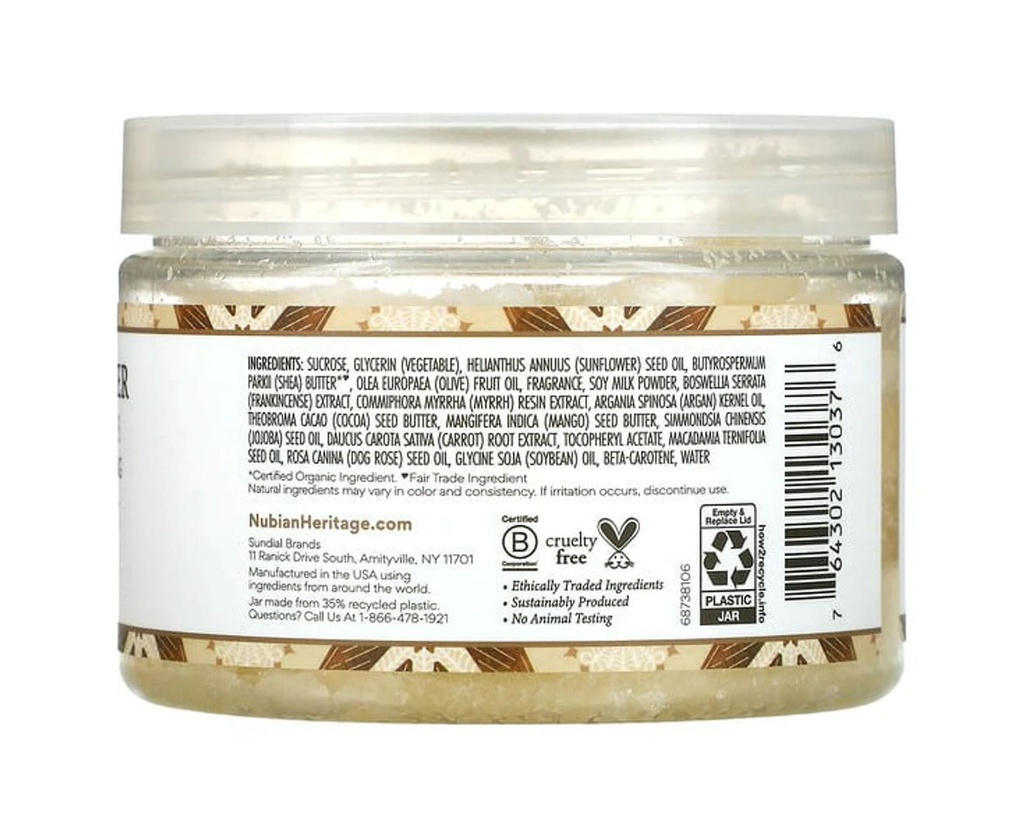 RAW SHEA BUTTER, HAND &amp; BODY SCRUB, 12 OZ (340 G)