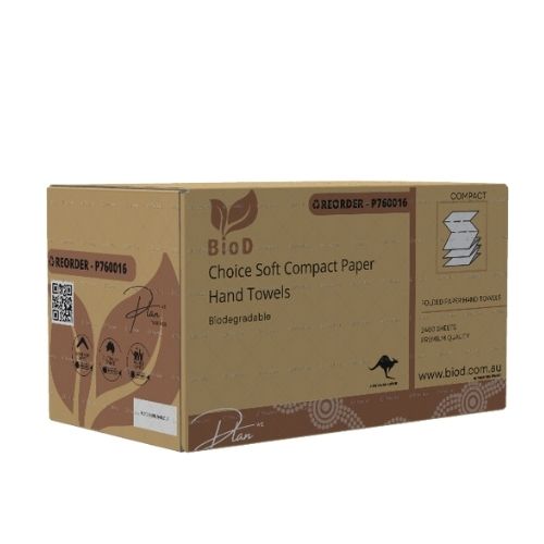 BIOD - CHOICE SOFT COMPACT PAPER HAND TOWEL 1PLY/2400SHT