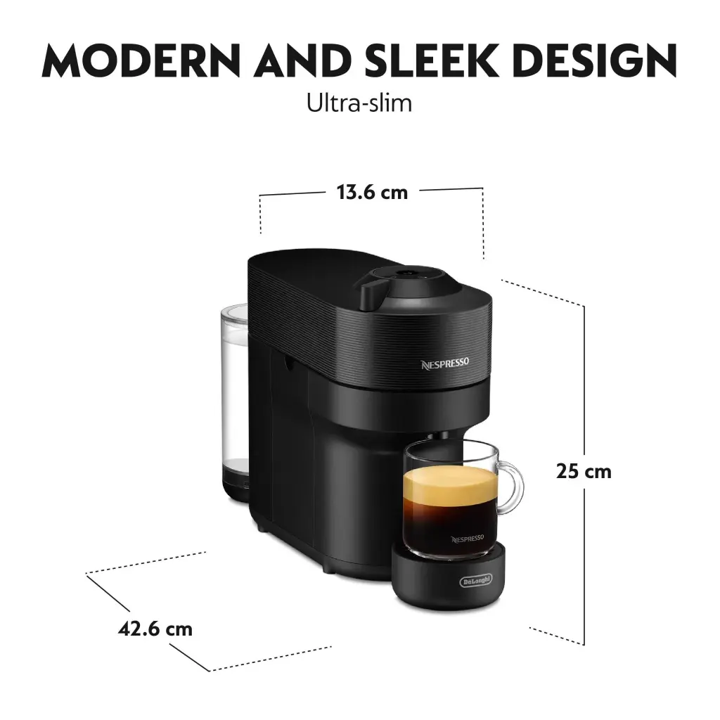 De'Longhi Vertuo Pop Bundle Nespresso Machine (Black)