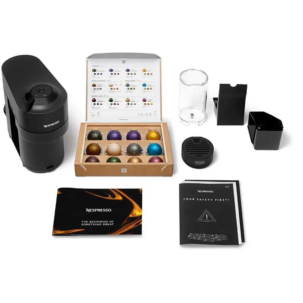 De'Longhi Vertuo Pop Bundle Nespresso Machine (Black)