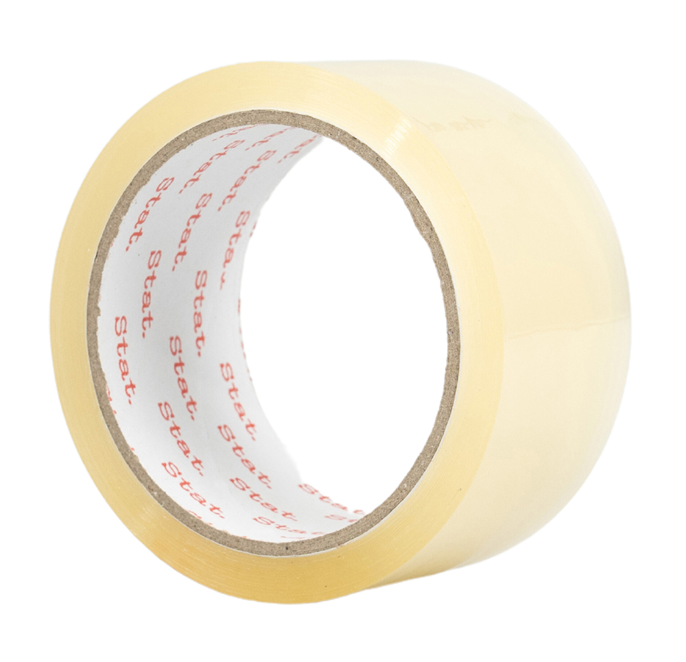 Stat Clear Packaging Tape — 48 mm × 50 m, General-Purpose High-Tack Roll
