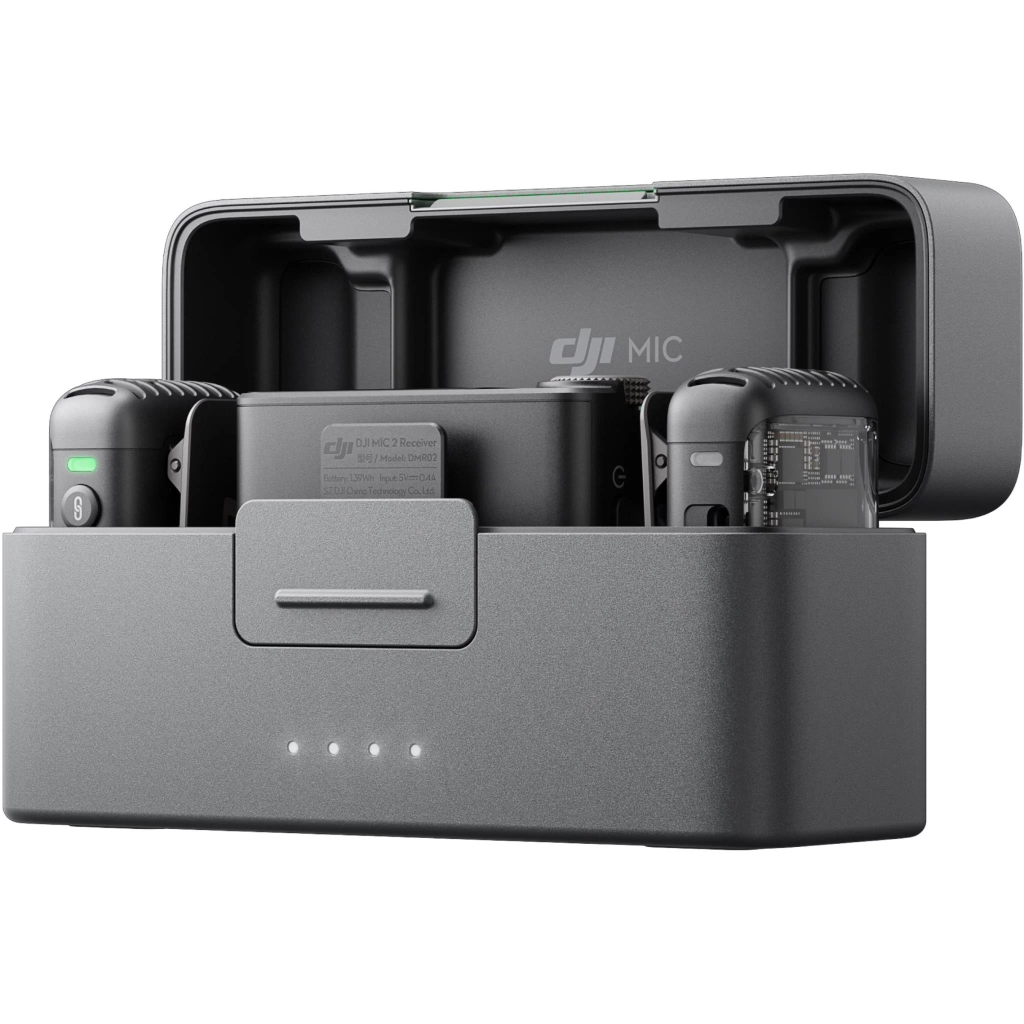 DJI Mic 2 Dual Wireless Microphone Kit – 2 TX + 1 RX with Charging Case