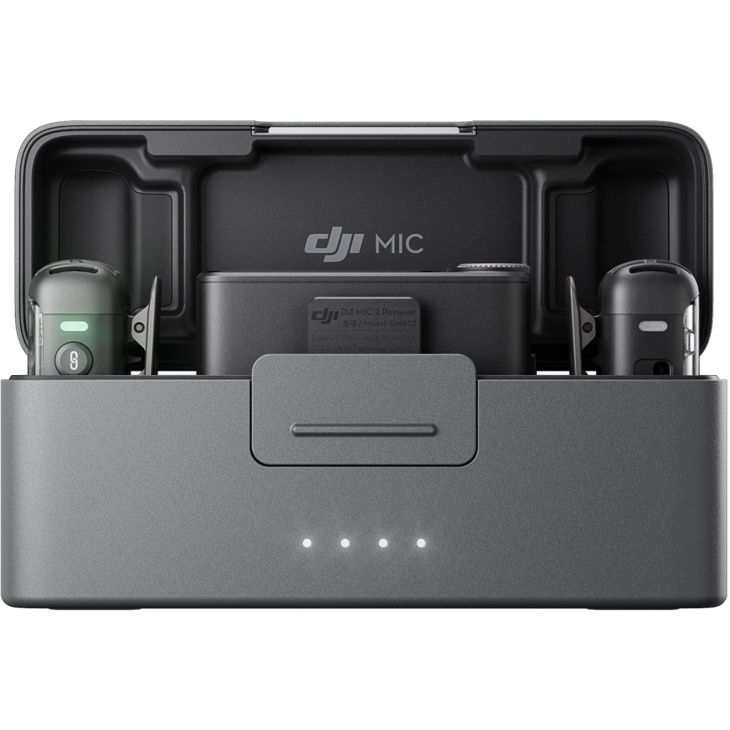 DJI Mic 2 Dual Wireless Microphone Kit – 2 TX + 1 RX with Charging Case