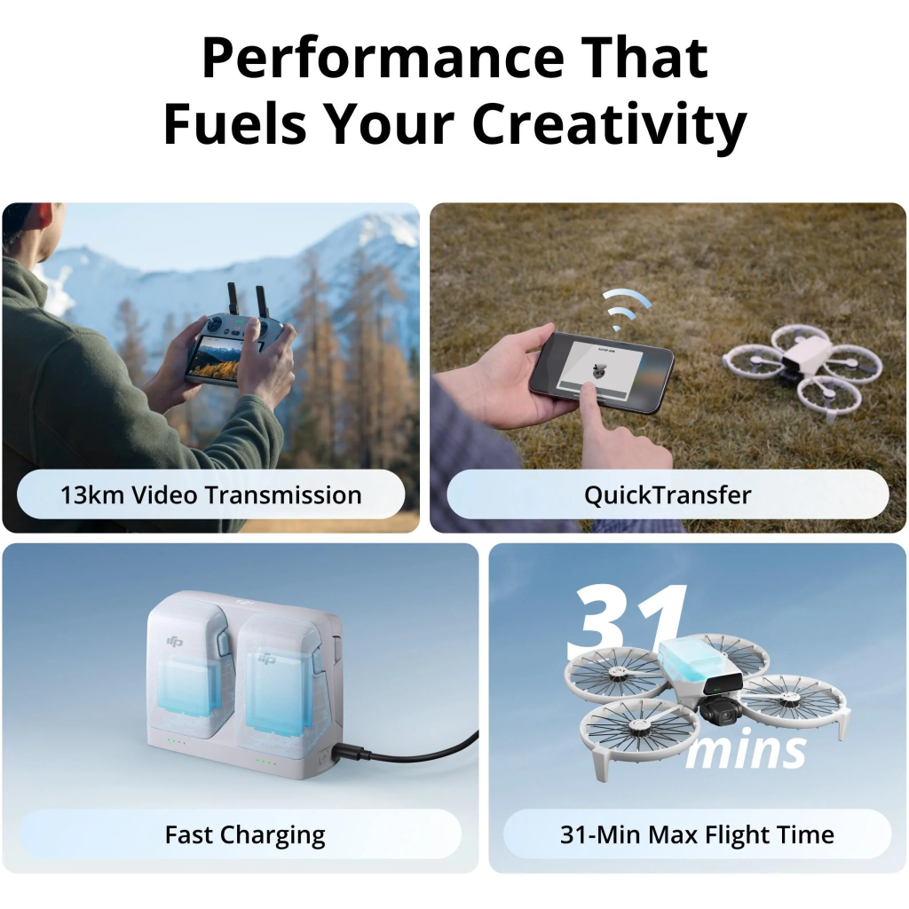 DJI Flip Fly More Combo – Folding Drone with DJI RC 2