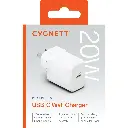 Cygnett PowerPlus 20W USB-C Wall Charger (White)