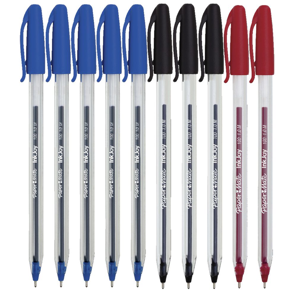 Paper Mate InkJoy 100 Ballpoint Pens – Assorted Colours (10-Pack)