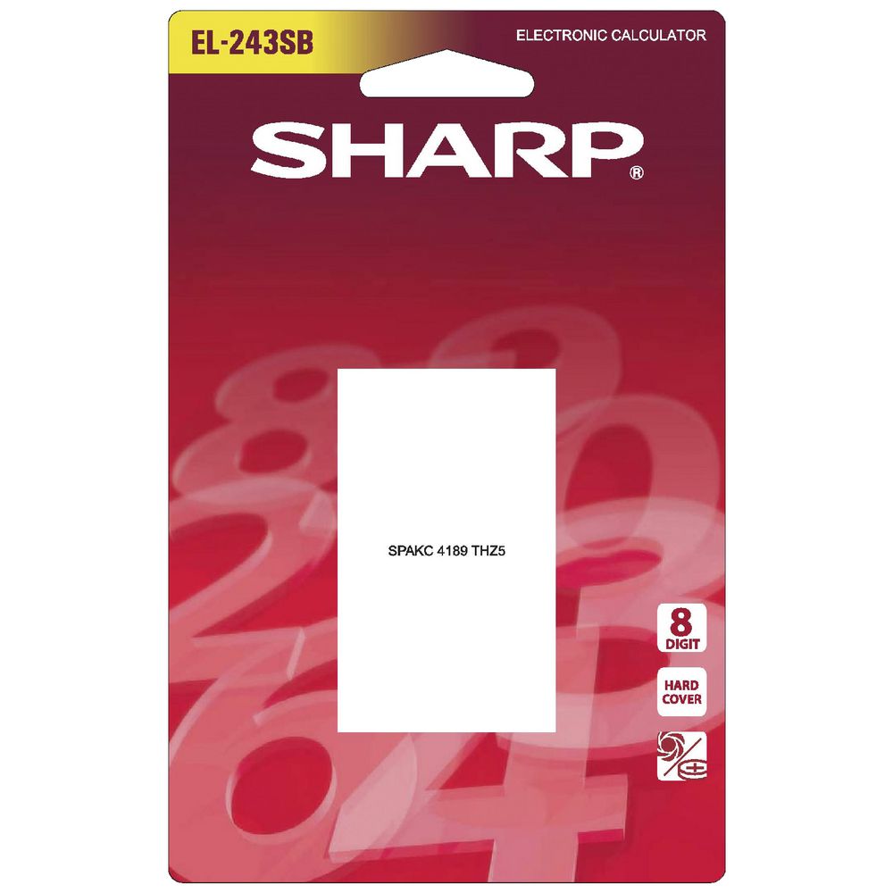Sharp EL-243S Pocket Calculator – 8-Digit, Dual-Power with Hard Cover