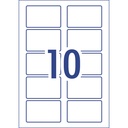 Avery Fabric Name Badge Labels – 88 × 52 mm, White (150 Labels / 15 Sheets)