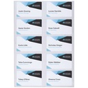 Avery Fabric Name Badge Labels – 88 × 52 mm, White (150 Labels / 15 Sheets)