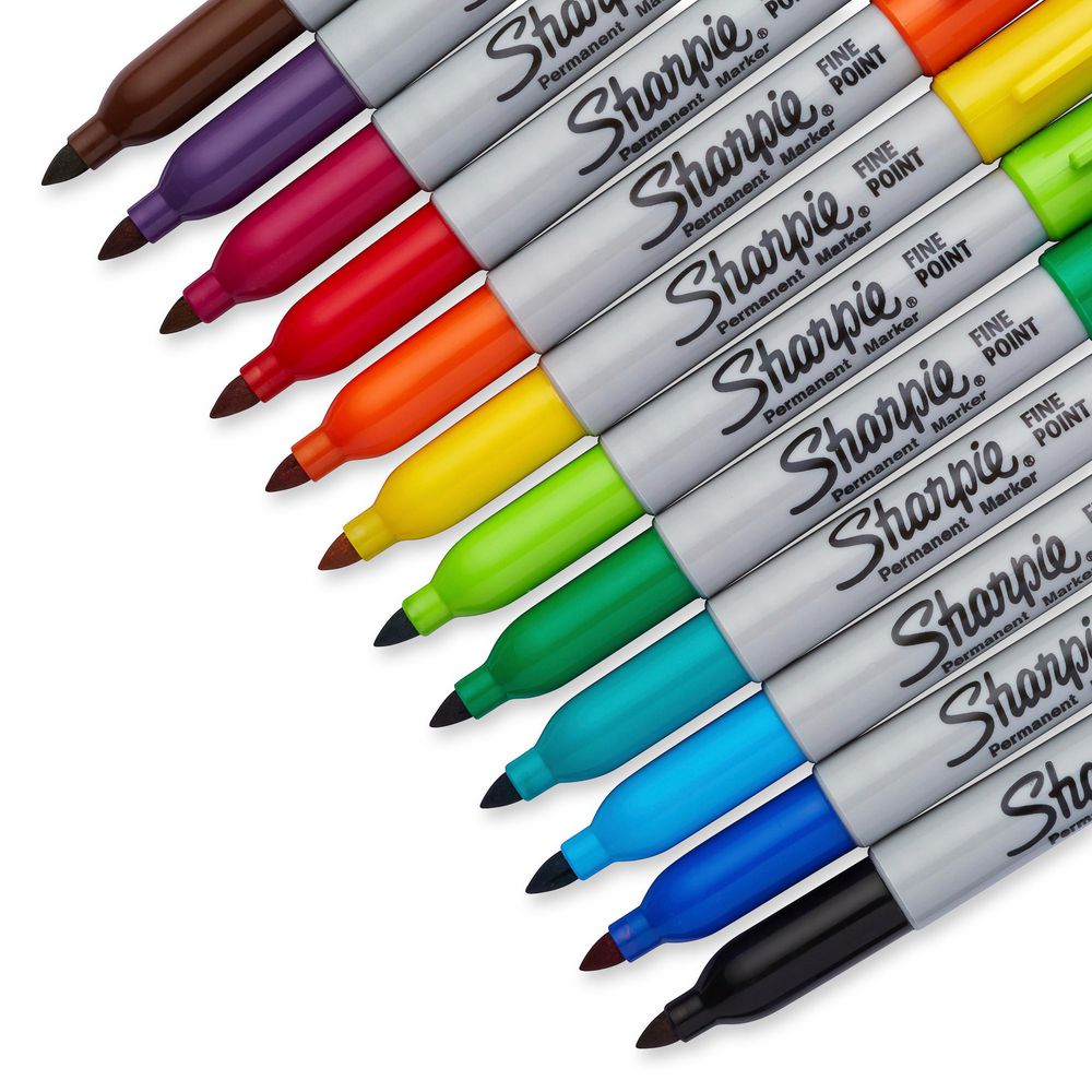 Sharpie Fine Permanent Markers Assorted 12 Pack
