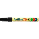 Artline 70 Permanent Markers Black 12 Pack