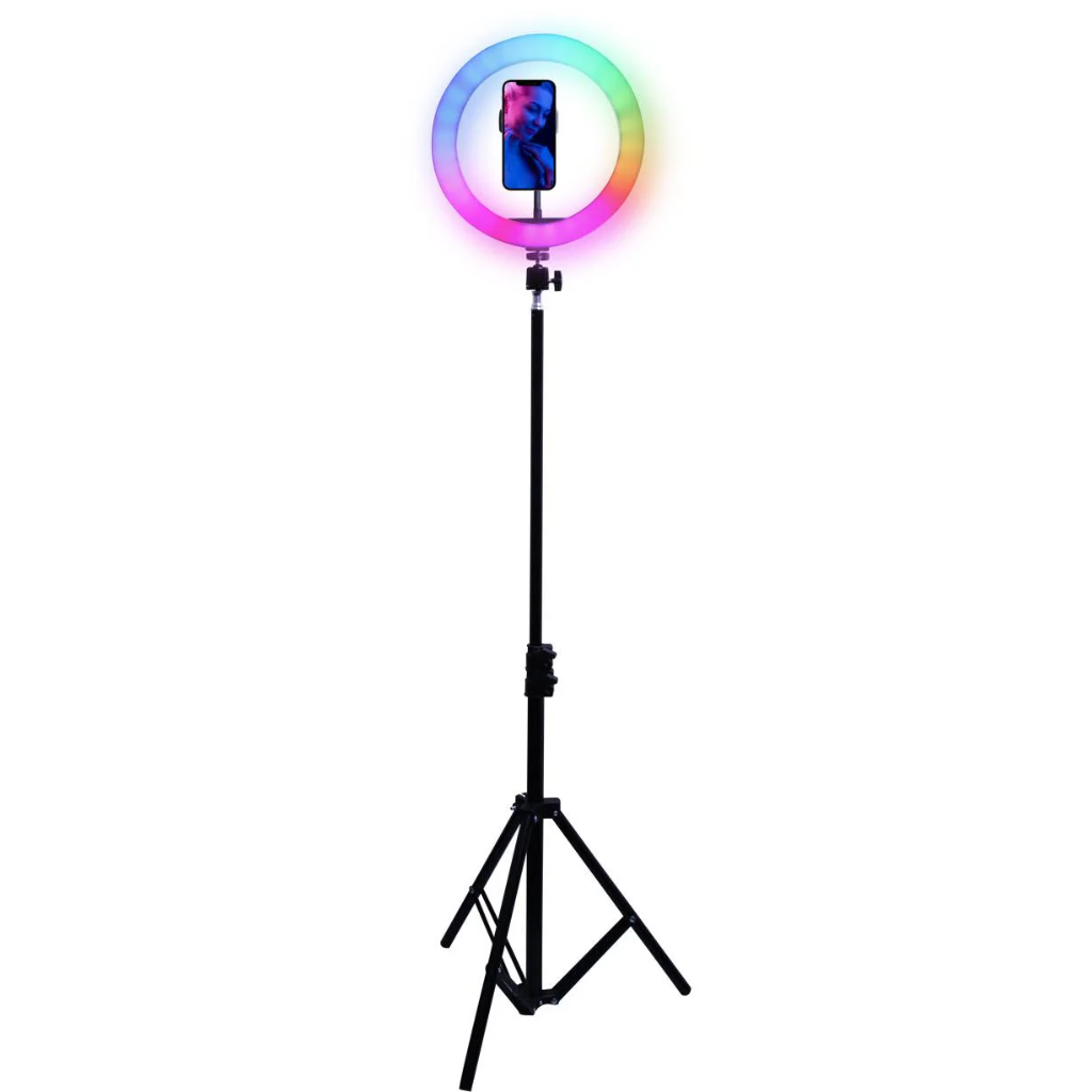 #Influencer 10″ RGBW Ring Light Kit – Colourful & Cool Lighting with Dual Tripods
