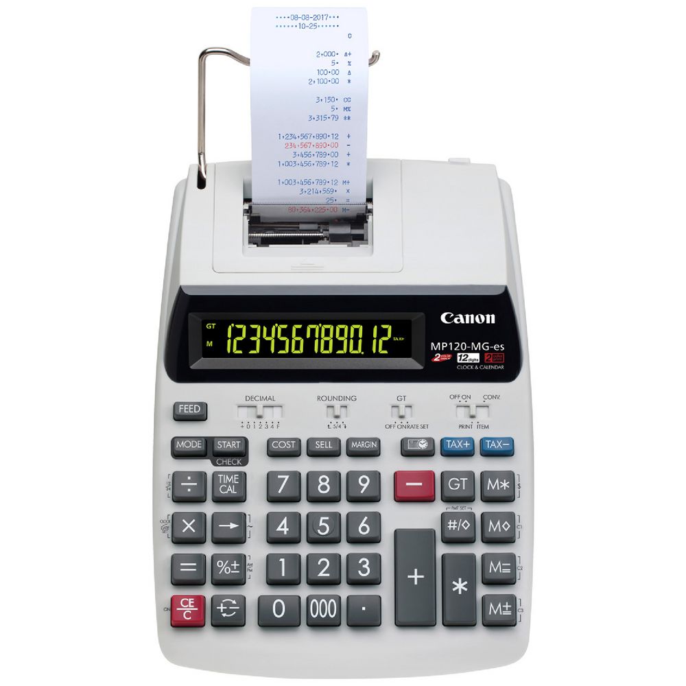 Canon MP120-MGII Desktop Printing Calculator – 12-Digit, Dual-Colour