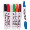 Artline 500A Whiteboard Markers – Bullet Tip, Assorted Colours (6 Pack)