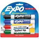 Expo Whiteboard Markers – Bullet Tip, Business Assorted (4-Pack)