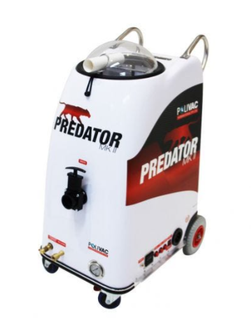 Polivac- Predator Mk2- With 7.5m Solution Hose | 7.5m Vacuum Hose With 3-Jet, 12” Stainless Steel Wand
