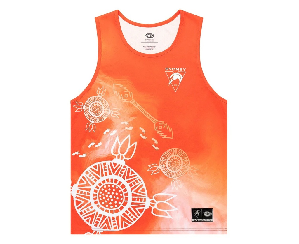 SYDNEY SWANS INDIGENOUS MENS TRAINING SINGLET