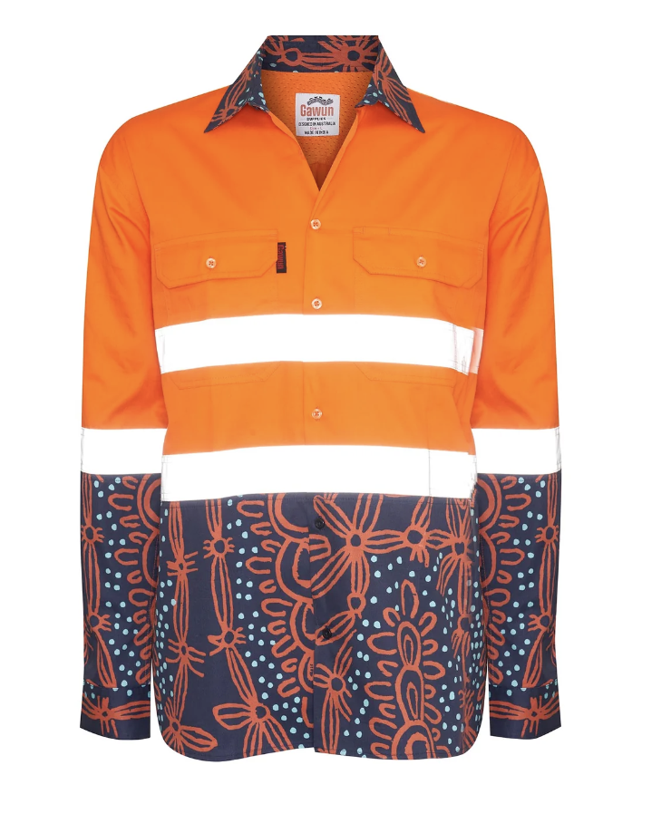 WUNYA HI-VIS ORANGE LIGHTWEIGHT TAPED SHIRT