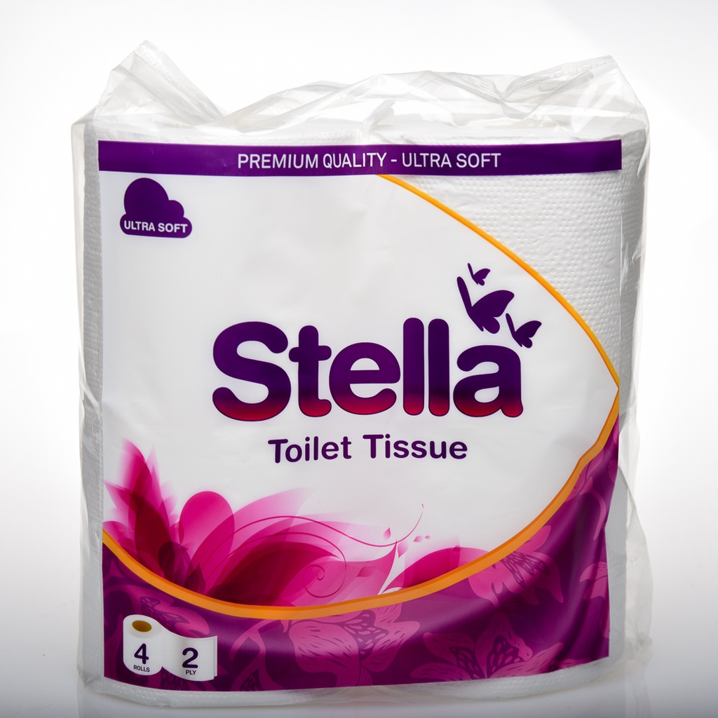 STELLA DELUXE 2PLY 250SHT TOILET TISSUE - 4PK x12