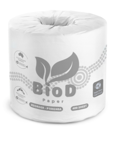 BIOD - EXECUTIVE CONVENTIONAL TOILET ROLLS 2PLY 400SHEET X 48 10CMX10CM