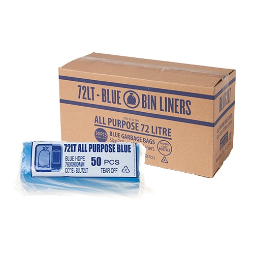 BLUE ALL PURPOSE BIN LINE 72L-78L 500