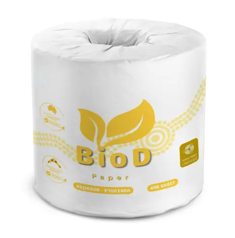 BioD-Deluxe Conventional Toilet Rolls 2ply 400sheet X 48 10cmx10cm