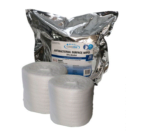 Cleanstar -Antibacterial 75% Alcohol Surface Wet Wipes 2-Pack