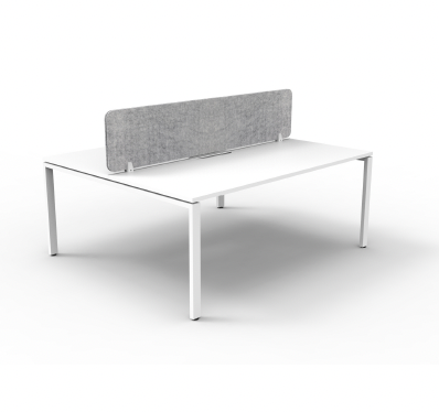 NULLA 2 Person Double Sided Workstation with Desk-Mounted Screen (1500mm)