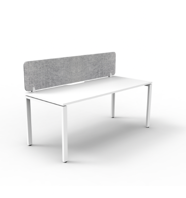 NULLA 1 Person Single Sided Workstation with Desk-Mounted Screen (1500mm)