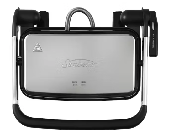 Sunbeam Cafe Style 2 Slice Sandwich Press (Stainless Steel)