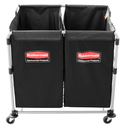 Rubbermaid - Collapsible X Cart, 8 Bushels, Single Stream, Black