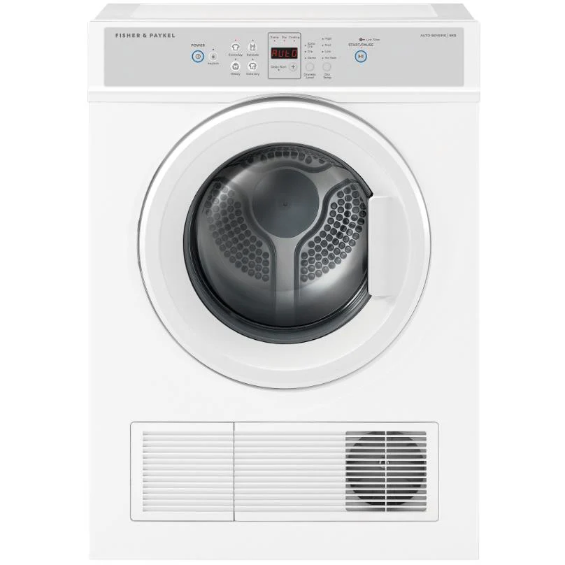 Fisher & Paykel DE6060M2 6kg Series 3 Vented Dryer (White) — Auto Sensing + Reverse Tumbling