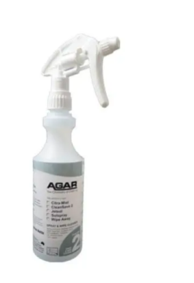 Agar - Bac2work Screen Printed Empty Bottle 750ml Flip Top